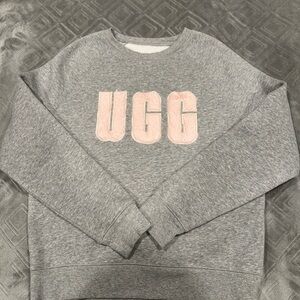 UGG® Madeline Fuzzy Logo Long Sleeve Coordinating Lounge Sweatshirt.